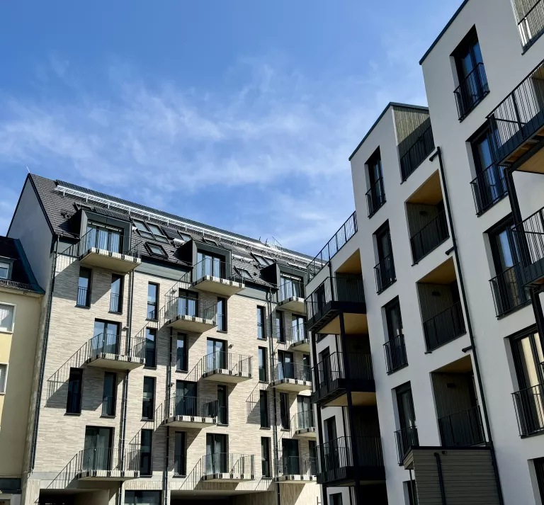 Außenansicht der Gebäude